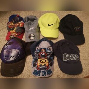 Lot of 7 toddler youth hats GAP Disney NIKE BATMAN